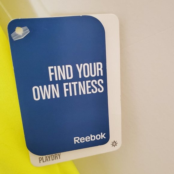 Reebok Women's PlayDry V-Neck Short Sleeve T-Shirt | NWT | XS | Bright Yellow - Picture 7 of 8